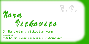 nora vitkovits business card
